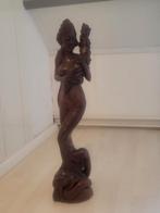 Balinese houtsnijwerk 90cm Balinese vrouw, Ophalen of Verzenden