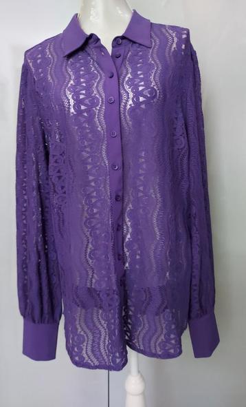NIEUW  paarse kanten blouse van MI PIACE  XXL beschikbaar voor biedingen