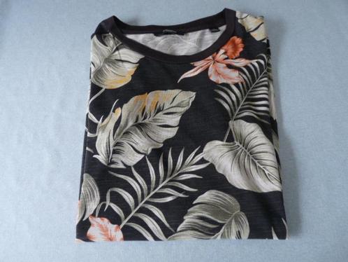 Leuk zwart tshirt bloemprint Jack & Jones mt XL, Kleding | Heren, T-shirts, Zo goed als nieuw, Maat 56/58 (XL), Zwart, Ophalen of Verzenden