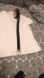 Riem lederen kleur bruin breed 3/5 centimeter lange 120, Tailleriem, Ophalen of Verzenden, Zo goed als nieuw, Bruin