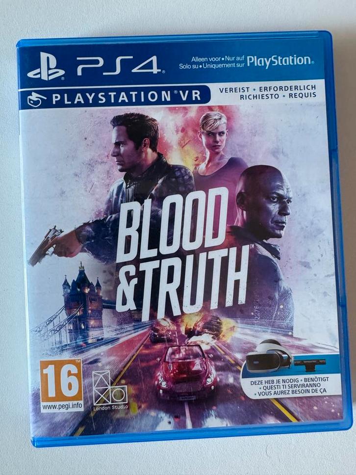 Blood & Truth PSVR1- PS4 - PS5, Spelcomputers en Games, Games | Sony PlayStation 4, Zo goed als nieuw, Avontuur en Actie, 1 speler