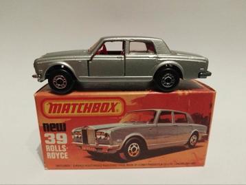 Matchbox #39 Rolls Royce Silver Shadow II zilver 3INCH beschikbaar voor biedingen