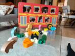 Houten Vormenstoof Bus met Dieren, Ophalen of Verzenden, Zo goed als nieuw, Puzzelen