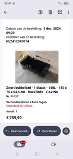 GAVINO Bubbelbad zwart hoek links, Ophalen, Zo goed als nieuw