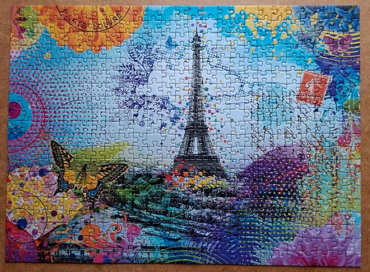 Puzzel Ravensburger 500 Kaartje uit Parijs, Hobby en Vrije tijd, Denksport en Puzzels, Zo goed als nieuw, Legpuzzel, 500 t/m 1500 stukjes