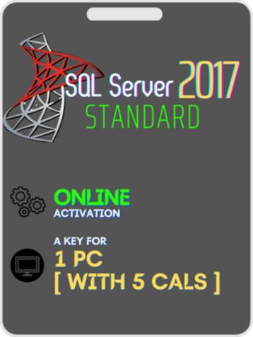 Microsoft SQL Server 2017 Standard met 5 User Cals