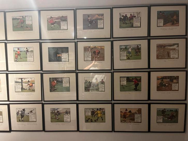 Golfregels Etsen Collectie (20 stuks), Antiek en Kunst, Kunst | Etsen en Gravures, Ophalen of Verzenden