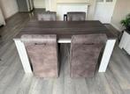 Nette eettafel met vier stoelen te koop, Huis en Inrichting, Complete inboedels, Ophalen