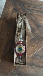 Prachtige puntgave antieke deukpiek met tinsel, Diversen, Kerst, Ophalen of Verzenden, Zo goed als nieuw