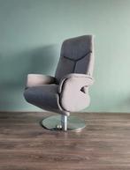 Grijze moderne stoffen relax fauteuil / relax stoel XL, Ophalen, Nvt, Nvt, Nvt