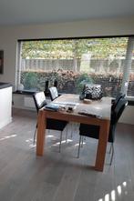 Massief licht eiken eetkamertafel, Ophalen of Verzenden, Rechthoekig, 150 tot 200 cm, 50 tot 100 cm