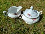Melk en suikerpot bloemetjes Engels porselein, Antiek en Kunst, Antiek | Servies compleet, Ophalen of Verzenden