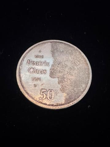 Zilveren 50 gulden 1991 beschikbaar voor biedingen