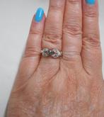 Zilveren ring met markasiet en hematiet maat 17.5 nr.096, Sieraden, Tassen en Uiterlijk, Ringen, Verzenden, Zo goed als nieuw