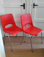 6 stuks Philippus Potter stoelen rood Ahrend de Cirkel, Huis en Inrichting, Stoelen, Ophalen, Gebruikt, Rood, Vijf, Zes of meer stoelen
