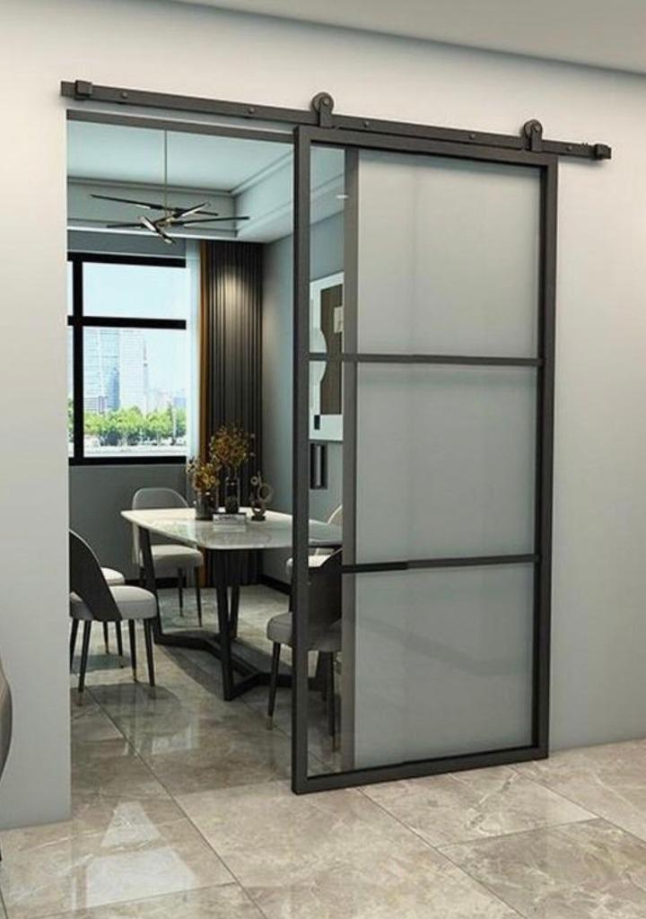 Aluminium loftdeur, Doe-het-zelf en Verbouw, Deuren en Horren, Nieuw, Binnendeur, 215 cm of meer, 100 tot 120 cm, Glas, Metaal