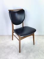 2 eettafelstoelen Deense stijl houten frame skai 60s 70s, Gebruikt, -, Zwart, -
