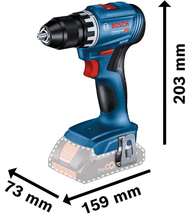 Bosch Professional 18V accuboormachine GSR 18V-45, Doe-het-zelf en Verbouw, Gereedschap | Boormachines, Nieuw, Boor- en Schroefmachine