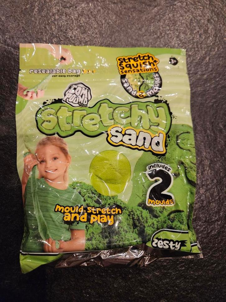 Kinetisch Zand Groen - Stretchy Sand, Kinderen en Baby's, Speelgoed | Educatief en Creatief, Nieuw, Knutselen, Bouwen, Ontdekken