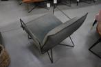 Fauteuil EARL Jess Design metaal leer industrieel, Huis en Inrichting, Fauteuils, Ophalen, Gebruikt, 75 tot 100 cm, Metaal