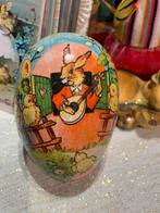 #pasen Antieke Vintage Paaseieren Snoepcontainer, Diversen, Pasen, Gebruikt, T, Ophalen of Verzenden, N