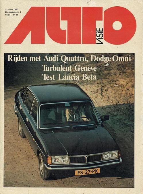 Autovisie 1980 nr. 6 (o.a. Lancia Beta Berlina 2000), Boeken, Auto's | Folders en Tijdschriften, Gelezen, Algemeen, Verzenden