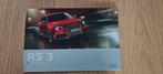 Brochure / Folder Audi RS3 Sportback 2011 Hardcover, Nieuw, Ophalen of Verzenden, Audi, Audi