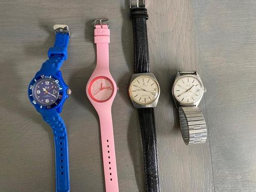 4 horloges: JUNGHANS, LASITA en 2x ICE-WATCH, Sieraden, Tassen en Uiterlijk, Horloges | Antiek, Polshorloge, Overige merken, Overige materialen