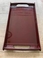 Vintage groot dienblad uit Japan rood lak melamine, Ophalen of Verzenden, Zo goed als nieuw, Rechthoekig