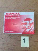 Origineel instruktieboekje HONDA XR600R div. Talen (oa NL), Ophalen of Verzenden, Honda