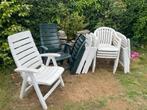 Tuinset tuintafel tuinstoelen, Tuin en Terras, Tuinsets en Loungesets, Ophalen, Kunststof, Gebruikt, Meer dan 8 zitplaatsen