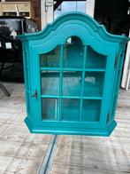 Hang vitrinekast met glazen deur, Ophalen, Gebruikt, Glas, 50 tot 100 cm