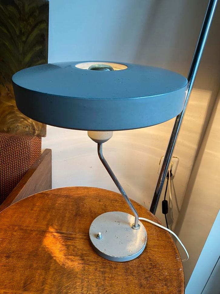 Philips Romeo tafellamp, Louis Kalff, jaren 60 burolamp, Huis en Inrichting, Lampen | Tafellampen, Zo goed als nieuw, Minder dan 50 cm