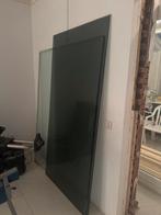 Douchewand glas zwart grijs rookglas 97,5 x 200 cm, Ophalen, 80 tot 120 cm, 160 cm of meer, Zo goed als nieuw