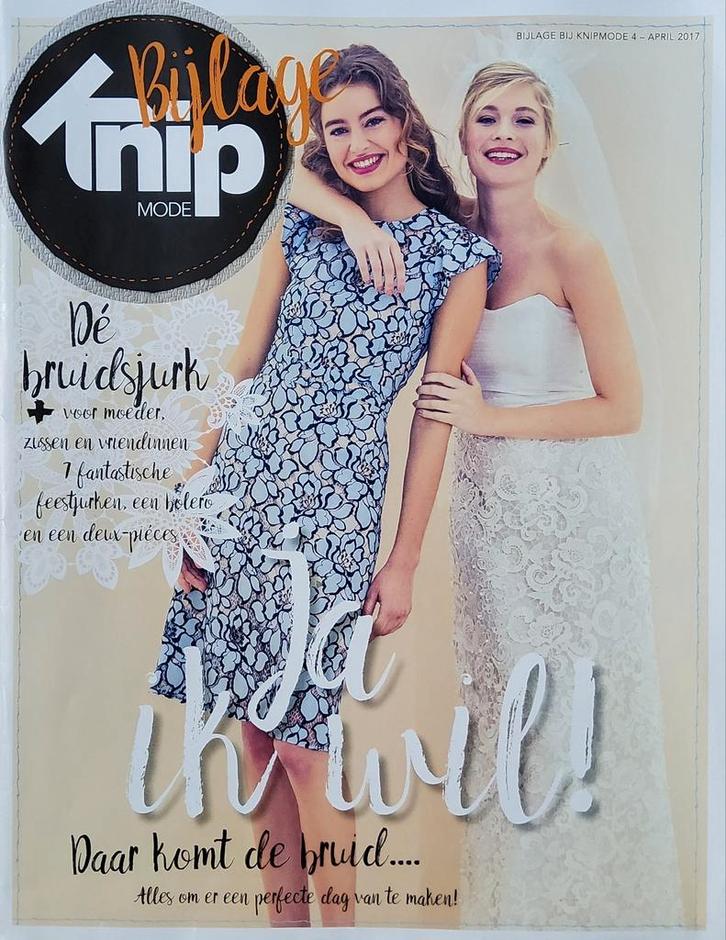Knipmode bijlage april 2017 bruid- en feestjurken ongebruikt, Hobby en Vrije tijd, Kledingpatronen, Zo goed als nieuw, Vrouw, Knipmode