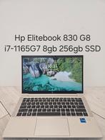 Spotprijs: Hp EliteBook 830 G8 i7-1165G7 8gb ram 256gb SSD, I7-1165G7 11e Generatie, Met videokaart, Qwerty, 8 GB