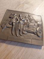 1922 bronzen plaquette invalide soldaat auto, Ophalen of Verzenden, Overige soorten, Overige gebieden, Kunstobject