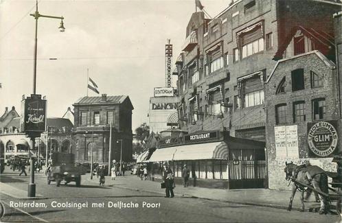 (388-212-023) Rotterdam Coolsingel met Delftsche Poort, Verzamelen, Ansichtkaarten | Nederland, Zuid-Holland, Verzenden