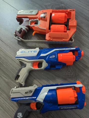 Nerf pistolen 3 stuks  beschikbaar voor biedingen