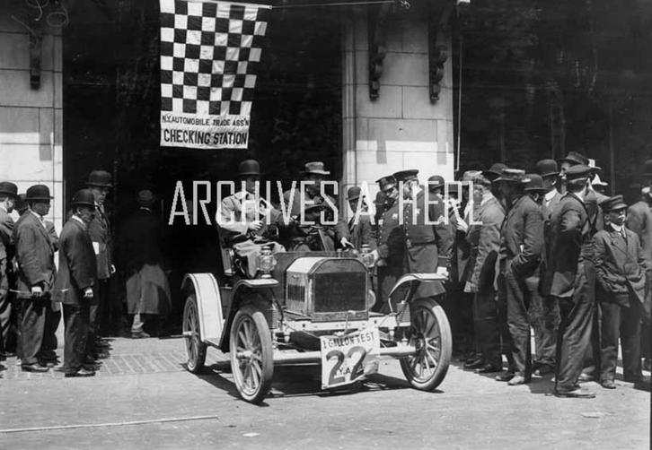 Brush automobile 1909 New York Economy Contest race foto, Verzamelen, Automerken, Motoren en Formule 1, Nieuw, Auto's, Verzenden