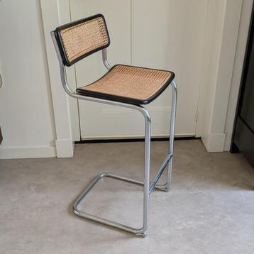 Vintage barkruk Hoge kruk stoel Webbing Chroom Buisframe beschikbaar voor biedingen