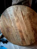 Te koop mango rond  eettafel zonder poten, Huis en Inrichting, Ophalen of Verzenden, Zo goed als nieuw, Rond, 100 tot 150 cm
