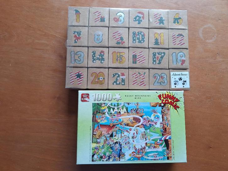 Kerst Adventskalender puzzel, Rocky Mountains Holiday, Hobby en Vrije tijd, Denksport en Puzzels, Zo goed als nieuw, Legpuzzel