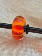 Trollbeads Rode Schaduw - Goede Staat, Zo goed als nieuw, Trollbeads, 1 bedel, Glas of Kristal