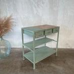 Oud werkbankje, werkbank, werktafel, dressoir, side table, Antiek en Kunst, Curiosa en Brocante, Ophalen