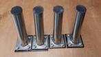 4 stuks metalen salontafel pootjes, Tafelpoot, Minder dan 50 cm, Rond, Minder dan 50 cm