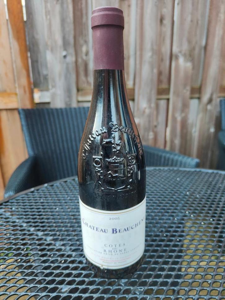 Chateau beauchene cotes du rhone 2005, Verzamelen, Wijnen, Nieuw, Rode wijn, Frankrijk, Vol, Ophalen of Verzenden