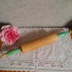 Oude brocante deegroller reseda groene handvaten, Antiek en Kunst, Ophalen of Verzenden