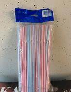 5 x Pakje van 100 platsic rietjes  totaal 500 stuks, Nieuw, Ophalen of Verzenden, Nvt, Nvt