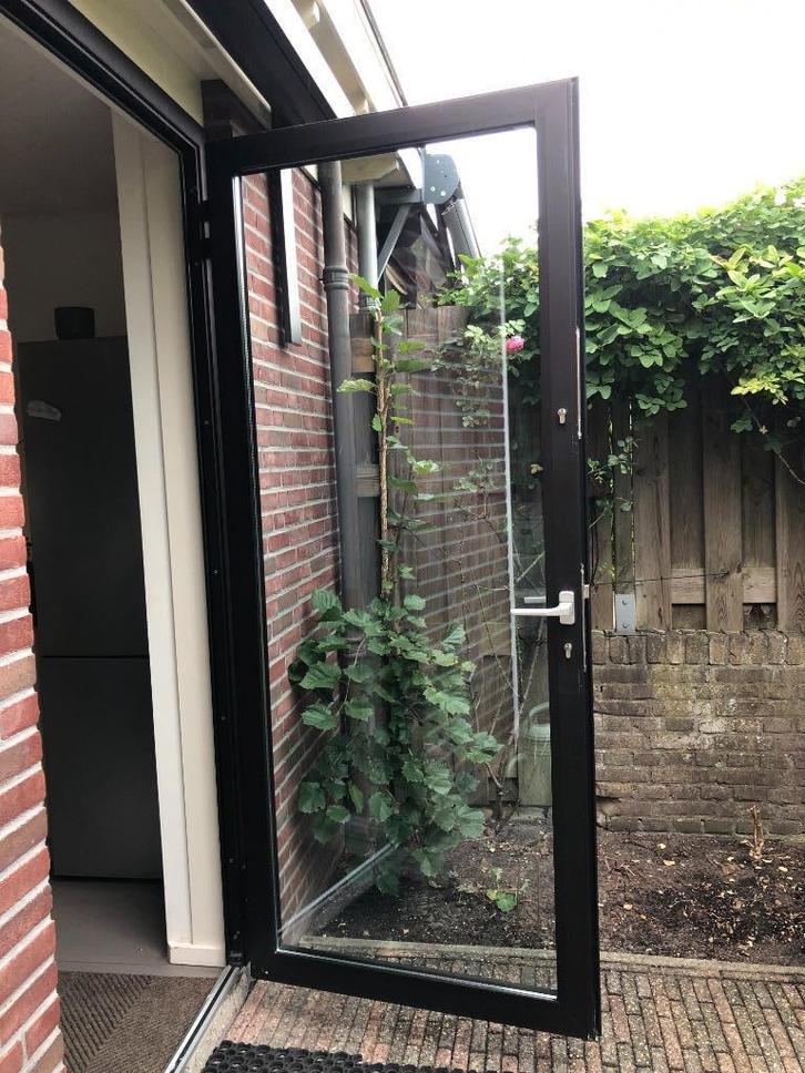 Aluminium  Schuco deur HR++, Doe-het-zelf en Verbouw, Deuren en Horren, Zo goed als nieuw, Buitendeur, 200 tot 215 cm, 120 cm of meer